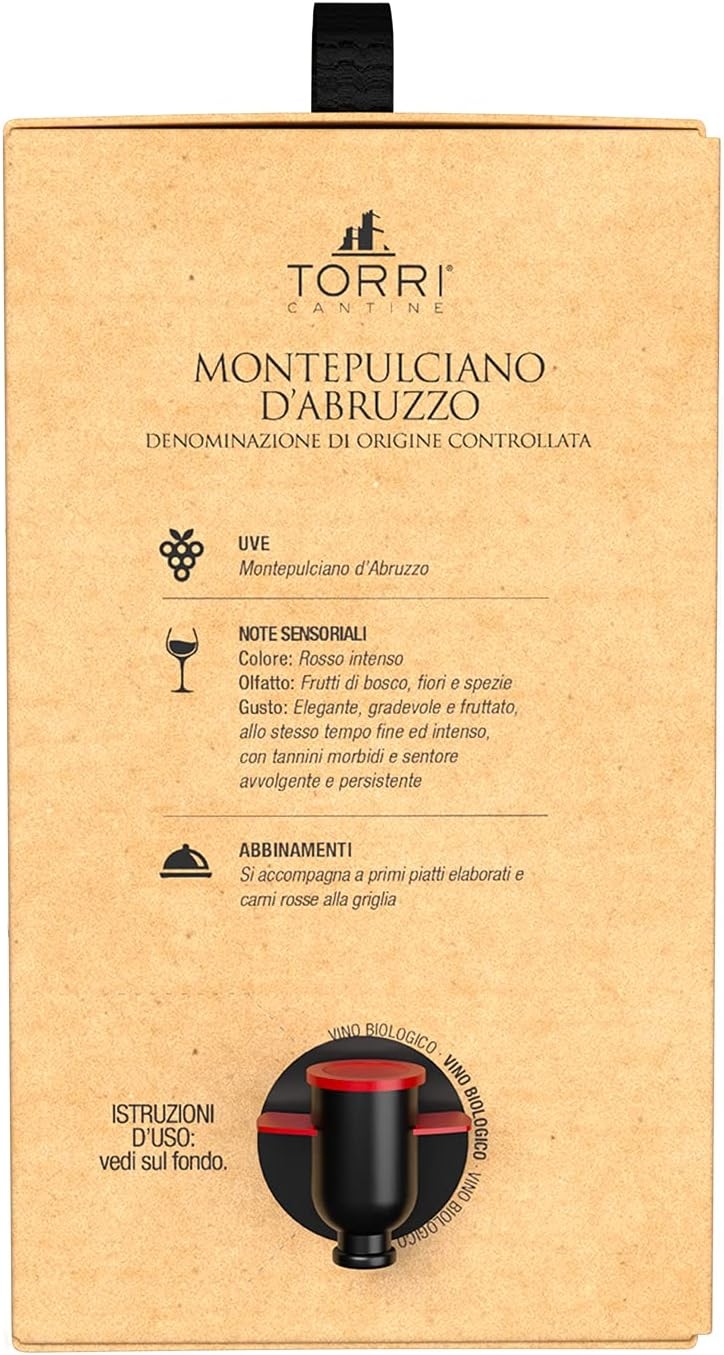 Vino rosso Bag in Box Montepulciano d'Abruzzo DOC Biologico 5 Litri - immagine 3