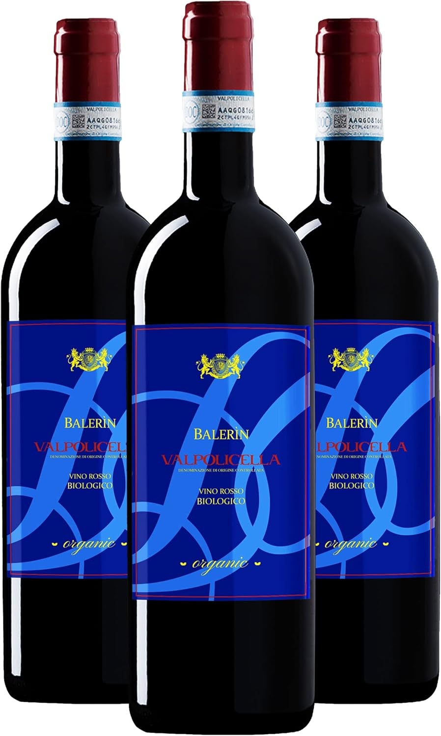 Balerìn Valpolicella 2019-90 punti James Suckling - Vino Veneto Rosso Biologico - DOC - 0.75L (3 Bottiglie)