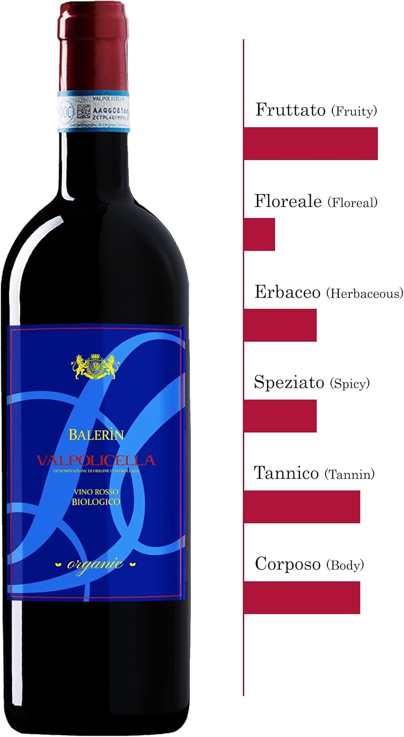 Balerìn Valpolicella 2019-90 punti James Suckling - Vino Veneto Rosso Biologico - DOC - 0.75L (3 Bottiglie) - immagine 4