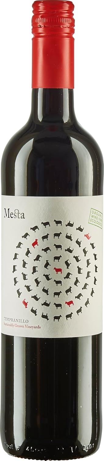 Peninsula Vinicultores Mesta, Tempranillo Bio 2023, 750 ml, Vino Rosso con Note di Frutti Rossi, Rosmarino e Liquirizia, Ideale con Tapas e Grigliate di Carne, Certificazione Biologica, 13.5% Vol.