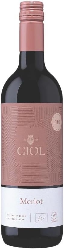 VINO ROSSO - MERLOT - 2018 - GIOL - IGT - MARCA TREVIGIANA - SENZA SOLFITI AGGIUNTI - TAPPO STELVIN - VEGANO - BIOLOGICO - ORGANICO - CL. 75