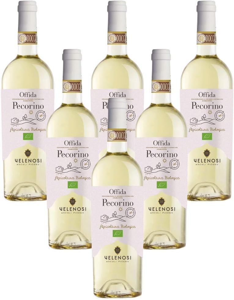 Vino Bianco Offida D.O.C.G Pecorino Biologico VELENOSI (6 bottiglie 75 cl.)