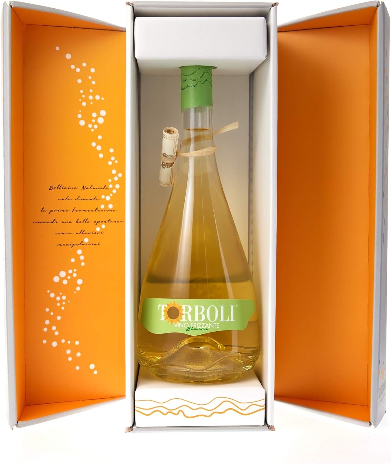Bottiglia 0,75 lt. Vino Frizzante Bianco Biologico e Senza Solfiti - Torboli - Annata 2020 - BIO - Con scatola