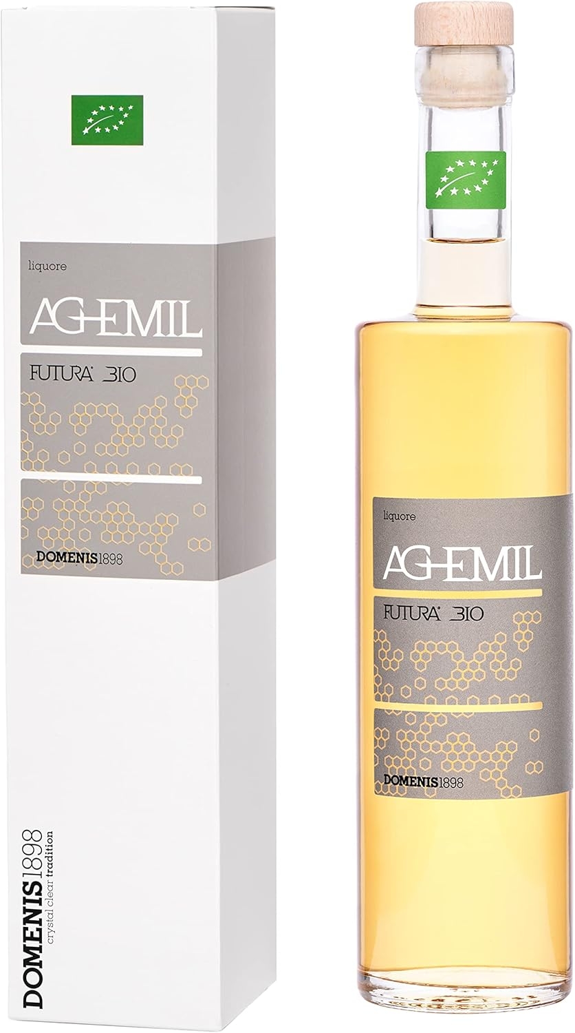 DOMENIS1898 - FUTURA BIO AGHEMIL grappa con miele 35% vol. bottiglia in vetro da 50 cl con astuccio