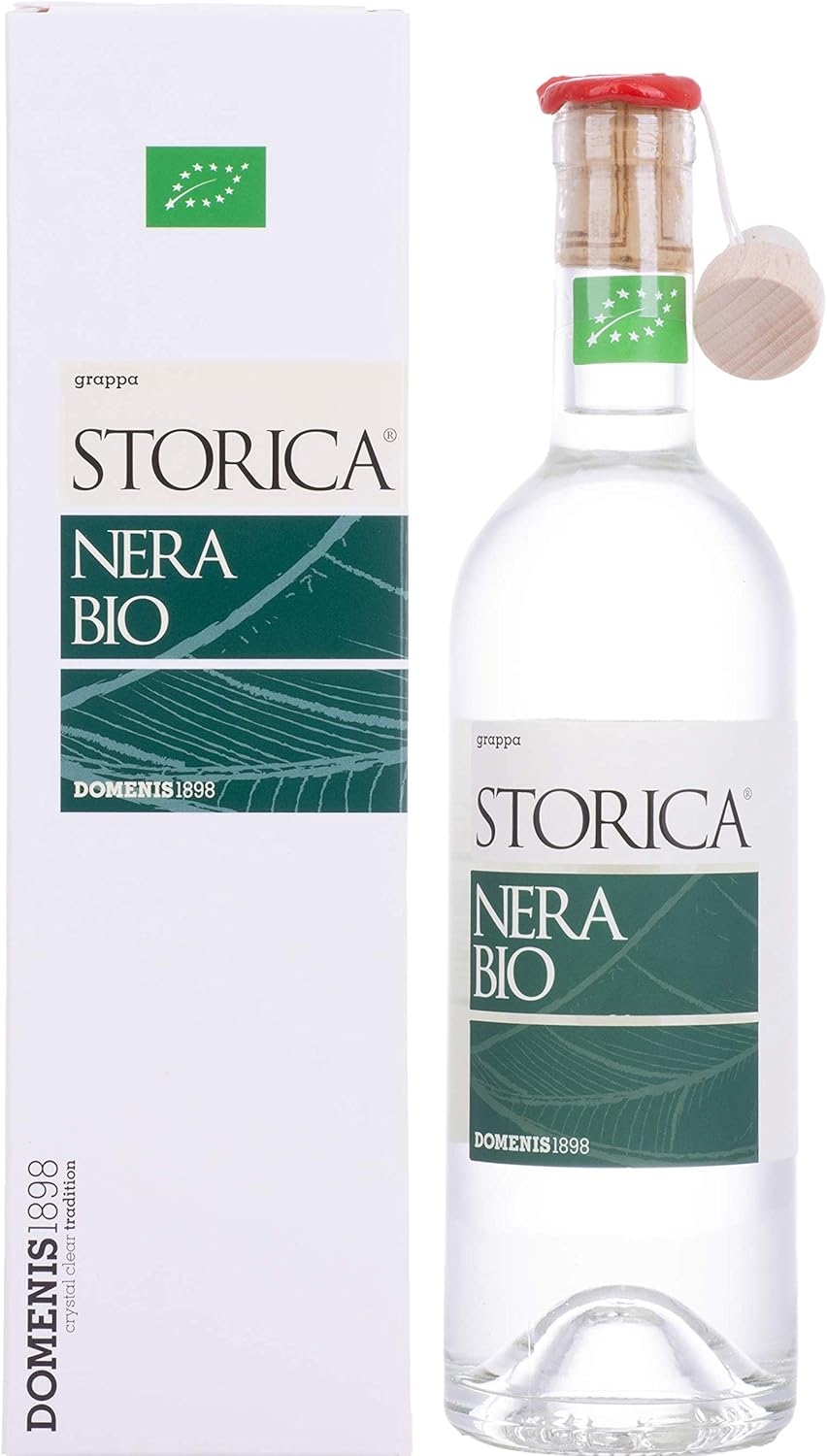 DOMENIS1898 STORICA NERA BIO grappa da uve biologiche 50% vol. bottiglia da 50 cl astucciata