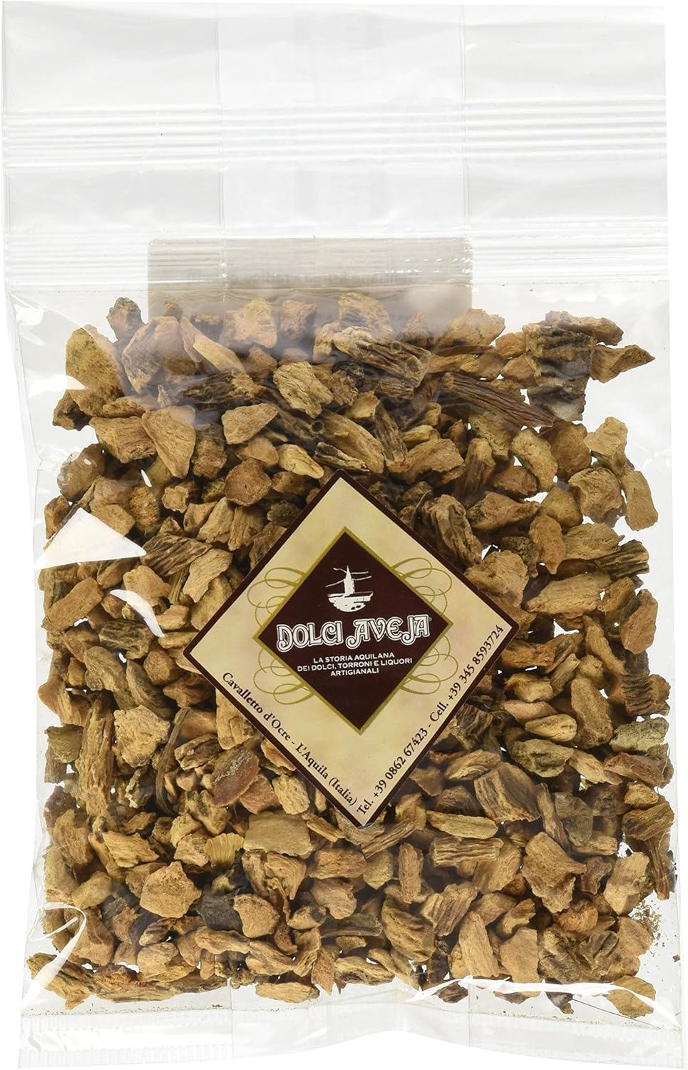 Radici di Genziana per Infusi , tisane, liquori, digestivi - 100 gr - Dolci Aveja - già tagliata ed essiccata, pronta alluso, 100 grammo, 1