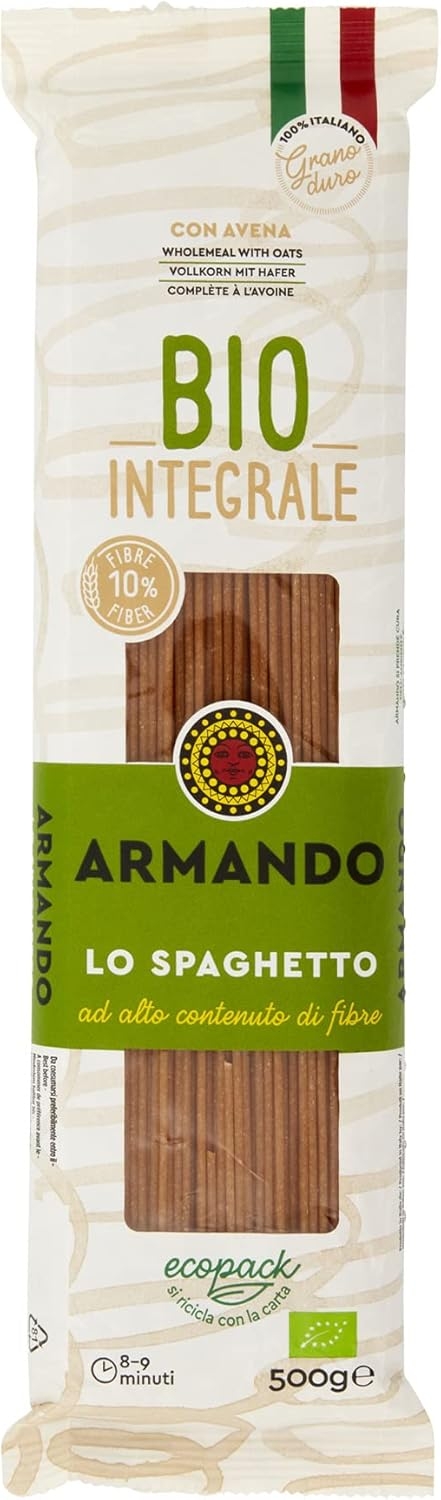 Armando, Il tortiglione Integrale BIO 500g – Pasta Integrale Bio di Grano Duro 100% Italiano, Trafilata al Bronzo, Ricca di Fibre, Ecopack Riciclabile - 12 Confezioni da 500 g (Totale 6 kg) - immagine 10