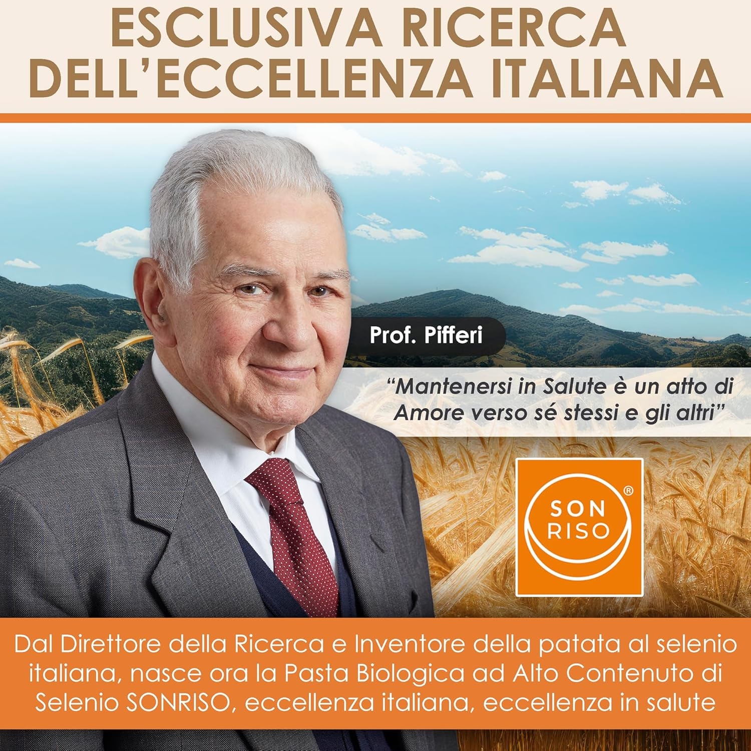 PASTA AL SELENIO INTEGRALE BIO - Pasta Artigianale Italiana Biologica al Selenio, Trafilata al Bronzo, Alto Contenuto di Selenio, Fonte di Proteine e Fibre, Alimento Funzionale, SONRISO (Fusilli-250g) - immagine 5