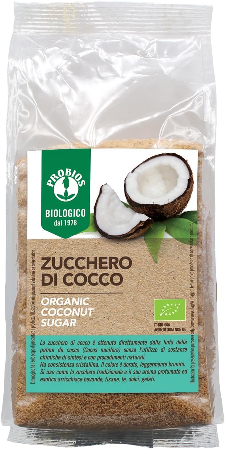 Probios Zucchero di Cocco Biologico - Ideale per Prodotti da Forno, Bevande e Dolcificanti Naturali - Zucchero di Cocco di Qualità Premium - 500 g